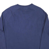 CHAMPION Mens Blue Cotton Blend Crew Neck Sweatshirt M Embroidered Logo