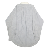 RALPH LAUREN Mens Blue & White Striped Cotton Shirt M Classic Polo Button Down