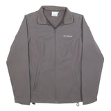 COLUMBIA Womens Grey Jacket S Polyester Blend Plain Lightweight Zip Up Outdoor
