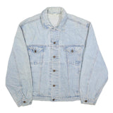 Mens Light Blue Denim Cotton Button Jacket XL Casual Vintage Style