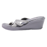 SKECHERS Wedge Heels Grey Synthetic Womens UK 6