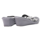 SKECHERS Wedge Heels Grey Synthetic Womens UK 6