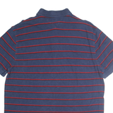 TOMMY HILFIGER Mens Blue & Red Striped Short Sleeve Polo Shirt 2XL Cotton