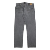 ARMANI JEANS Mens Regular Grey Denim Jeans W38 L34 Button Closure Plain