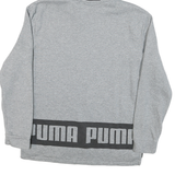 PUMA Mens Grey Cotton Blend Pullover Hoodie M Logo Print