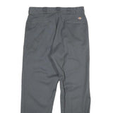 DICKIES Mens Polyester Blend Classic Grey Trousers W36 L32 Workwear Zip Closure