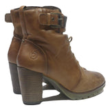 BUGATTI Womens Lace-Up Ankle Boots Brown Leather UK 6 Stylish Comfortable