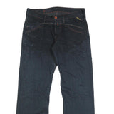 REPLAY Mens Jeans Blue Relaxed Straight Denim W34 L32 Button Closure Casual