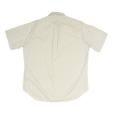 RALPH LAUREN Mens Cream Plain Shirt L Button Down Cotton Blend Casual Summer