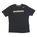 NIKE Mens Black Boilermakers Football Graphic T-Shirt M Short Sleeve Crew Neck