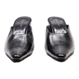 DORATEYMUR Mule Heels Black Leather Womens UK 4