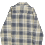 WRANGLER Mens Blue Beige Check Shirt S Long Sleeve Cotton Blend Casual