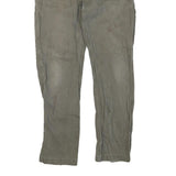 CARHARTT Mens Grey Cotton Blend Straight Trousers W34 L32 Regular Fit Workwear