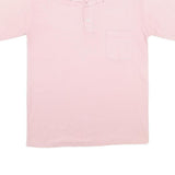 TOPS TOO Mens Pink Short Sleeve Plain XL Cotton Blend Polo Shirt Casual Wear