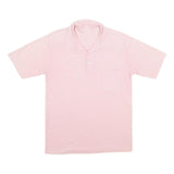 TOPS TOO Mens Pink Short Sleeve Plain XL Cotton Blend Polo Shirt Casual Wear