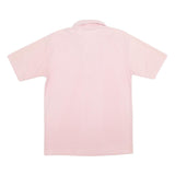 TOPS TOO Mens Pink Short Sleeve Plain XL Cotton Blend Polo Shirt Casual Wear