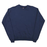 HANES Mens Navy Blue Sweatshirt Crew Neck S Plain Basic Pullover