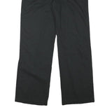 MOTION Womens Linen Blend Black Regular Fit Straight Leg Trousers W32 L31