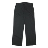 MOTION Womens Linen Blend Black Regular Fit Straight Leg Trousers W32 L31