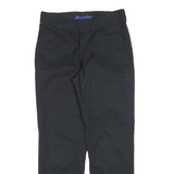 DICKIES Mens Cotton Blend Black Regular Straight Trousers W29 L30 Work Casual