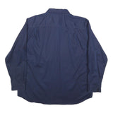 CARHARTT Mens Navy Blue Work Shirt 2XL Cotton Blend Durable Button-Down