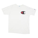 CHAMPION Mens White Cotton Blend Graphic T-Shirt L Short Sleeve Crew Neck