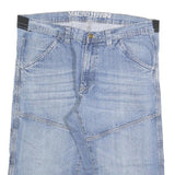 MAURO HERRINI Mens Cotton Blend Blue Casual Denim Shorts XL W38 Stylish