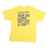 GILDAN Mens Yellow Honey Badger Chili Graphic T-Shirt L Short Sleeve Crew Neck