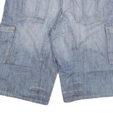 ALCW Mens Cotton Blend Blue Cargo Shorts 3XL W38 Casual Lightweight Summer