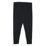 Womens Black Joggers L W32 L27 Cotton Blend Slim Tapered Casual Fitness Bottoms