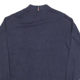 TOMMY HILFIGER Womens Blue Plain V-Neck Basic Knit M Classic Cotton Blend Jumper