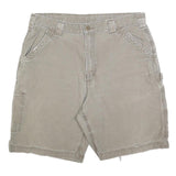 CARHARTT Mens Beige Casual Cotton Blend Carpenter Shorts L W36 Workwear