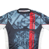 PRIMAL Mens Black & Red Graphic Modern 2XL Short Sleeve Crew Neck Cycling Top