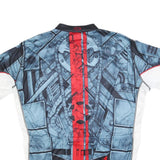 PRIMAL Mens Black & Red Graphic Modern 2XL Short Sleeve Crew Neck Cycling Top