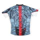 PRIMAL Mens Black & Red Graphic Modern 2XL Short Sleeve Crew Neck Cycling Top