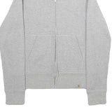 CARHARTT Womens Grey Zip Fleece Jacket XS Cotton Blend Casual Everyday Wear