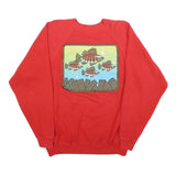 HANES Womens Red Fish Graphic Crew Neck XL Cotton Sweatshirt Casual Pullover