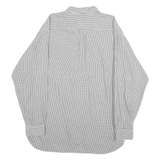 TOMMY HILFIGER Mens White & Black Check Shirt XL Cotton Long Sleeve Casual