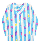 MS CHAUS Womens Blue & White Abstract Print Day Dress Polyester Size S