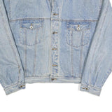ONLY YOU Mens Blue Denim Cotton Button Jacket L Casual Classic Light Wash