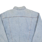 ONLY YOU Mens Blue Denim Cotton Button Jacket L Casual Classic Light Wash