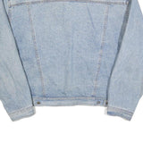 ONLY YOU Mens Blue Denim Cotton Button Jacket L Casual Classic Light Wash