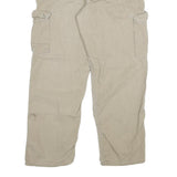 CARHARTT Mens Regular Beige Cargo Cotton Blend Trousers W36 L29 Workwear Zip