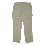 SCHOFFEL Mens Regular Beige Polyester Blend Zip Trousers W34 L30 Outdoor Cargo