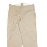 RED KAP Mens Cotton Blend Beige Regular Fit Straight Leg Trousers W36 L30