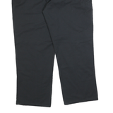 DICKIES Mens Cotton Blend Black Regular Straight Trousers W40 L30 Classic Zip