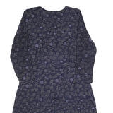 WHITE STUFF Womens Blue Floral Day Cotton Blend Dress UK 12 Elegant Comfortable