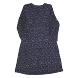 WHITE STUFF Womens Blue Floral Day Cotton Blend Dress UK 12 Elegant Comfortable