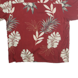 NATURAL ISSUE Mens Red Rayon Floral Print Shirt L Casual Tropical Summer