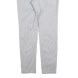 H&M Womens Cotton Blend Slim Blue & White Pinstripe Trousers W32 L32 Stylish